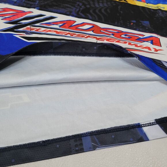 Mens NASCAR Checkered Flag Blue Multicolor Sublimated T-Shirt XL - Picture 3 of 14